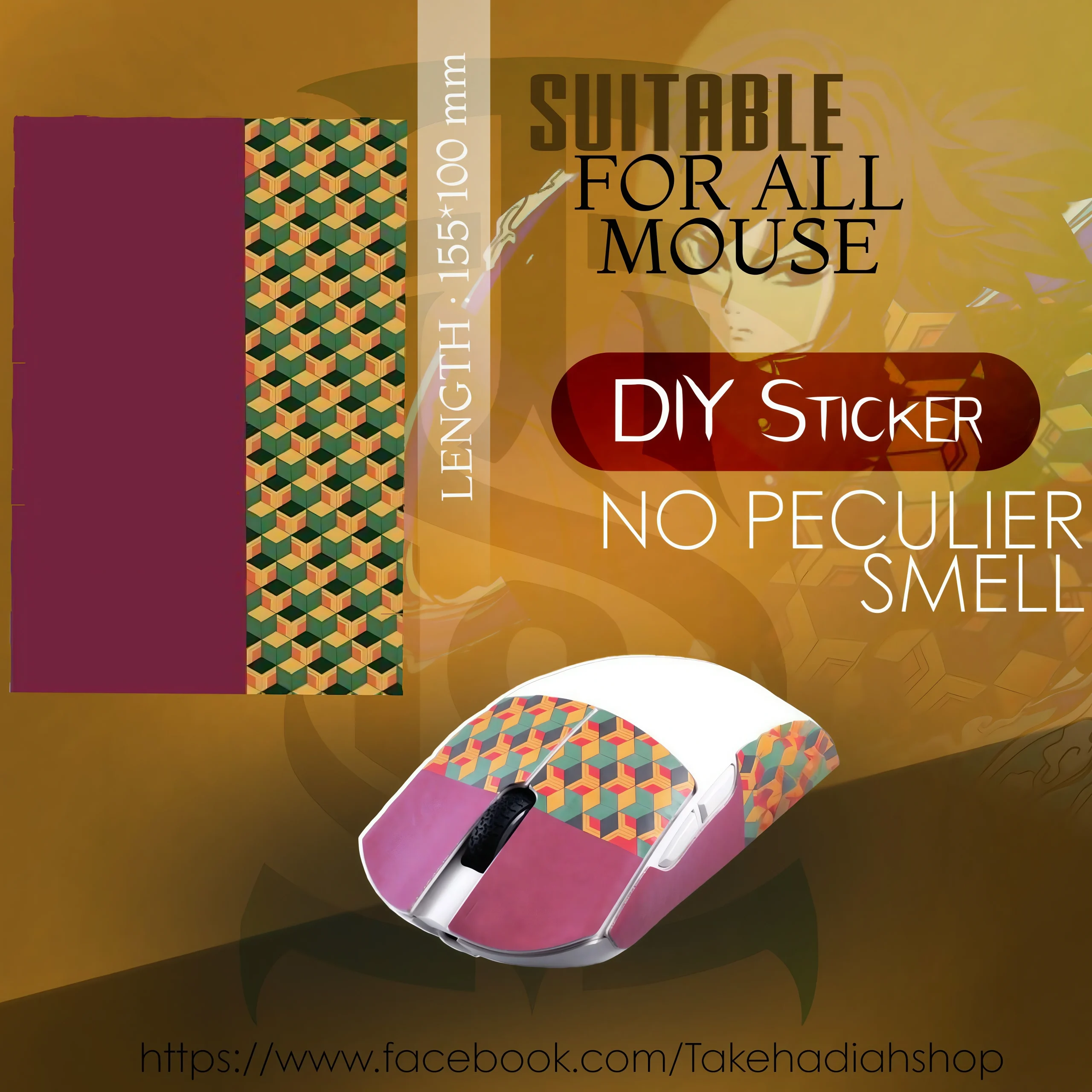 Demon slayer DIY Self Planting Shear Anti - Slip Mouse Grip - Image 6