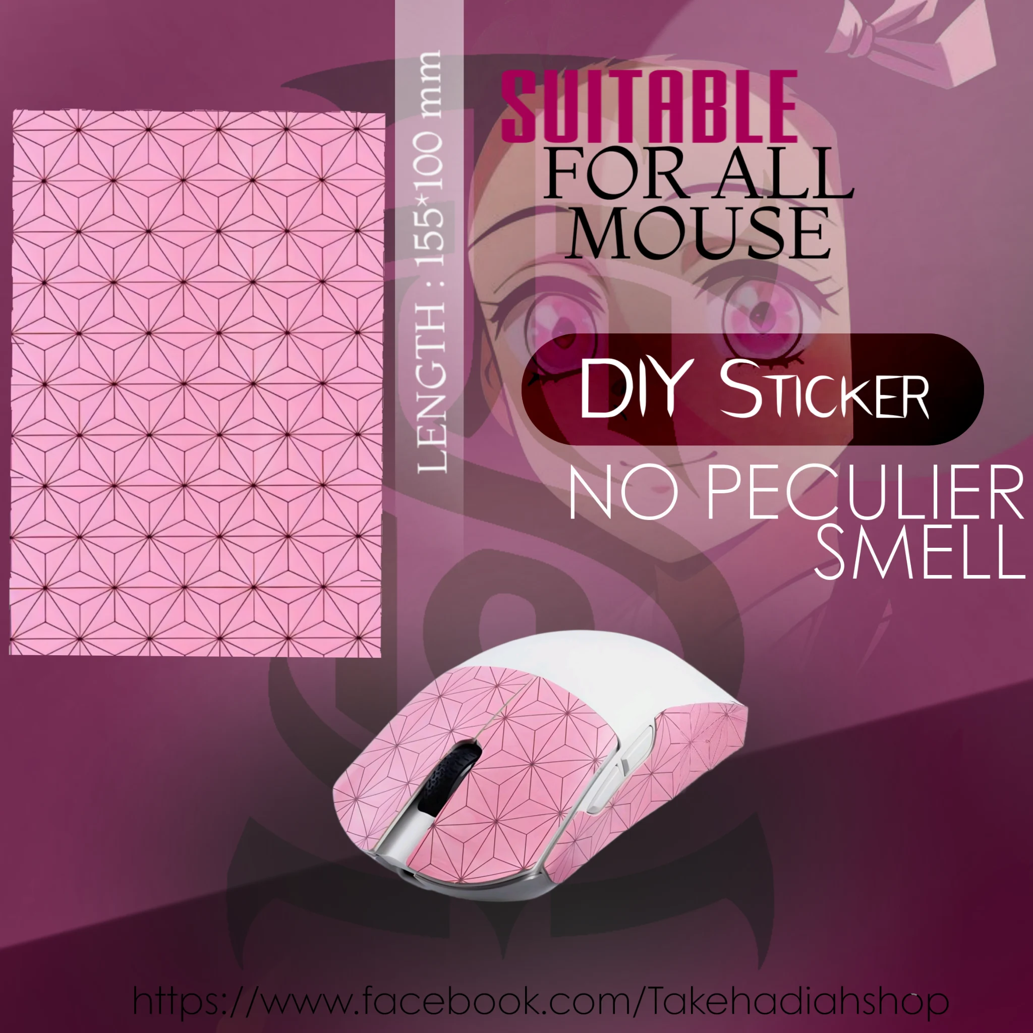 Demon slayer DIY Self Planting Shear Anti - Slip Mouse Grip - Image 3