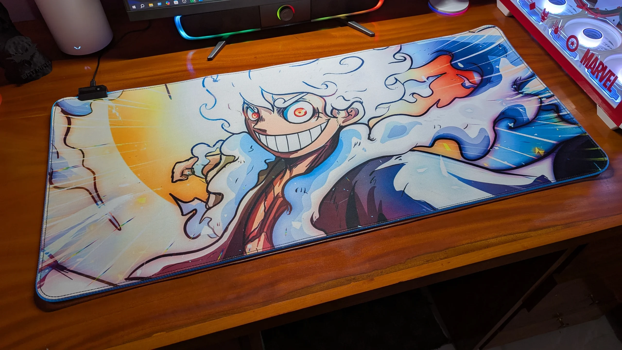 Luffy RGB Mousepad – Where Performance Meets RGB Glow - Image 3